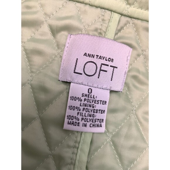 Ann Taylor LOFT Jacket Womens 0 Quilted Military Barn Chore Zip-Up Windbreaker - Picture 4 of 10